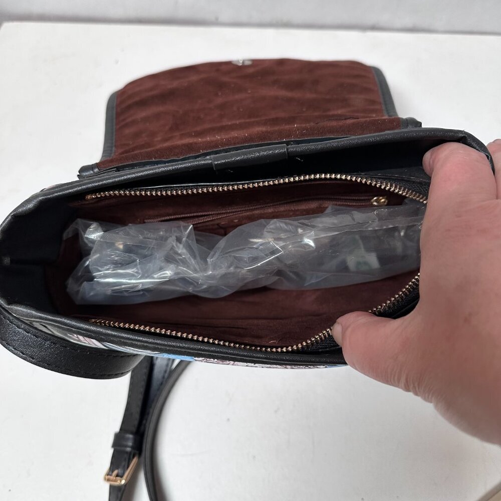 Baroque Saddle Bag Genuine Leather NWT Medieval Handmade Rococo Gladiator Blue - Picture 6 of 10